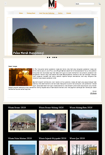 Website Mj Tour Travel Indonesia (http://mjtourindonesia.com) Personal Project 2014