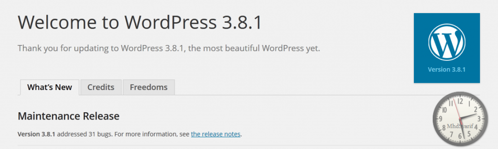 Welcome to WordPress 3.8.1