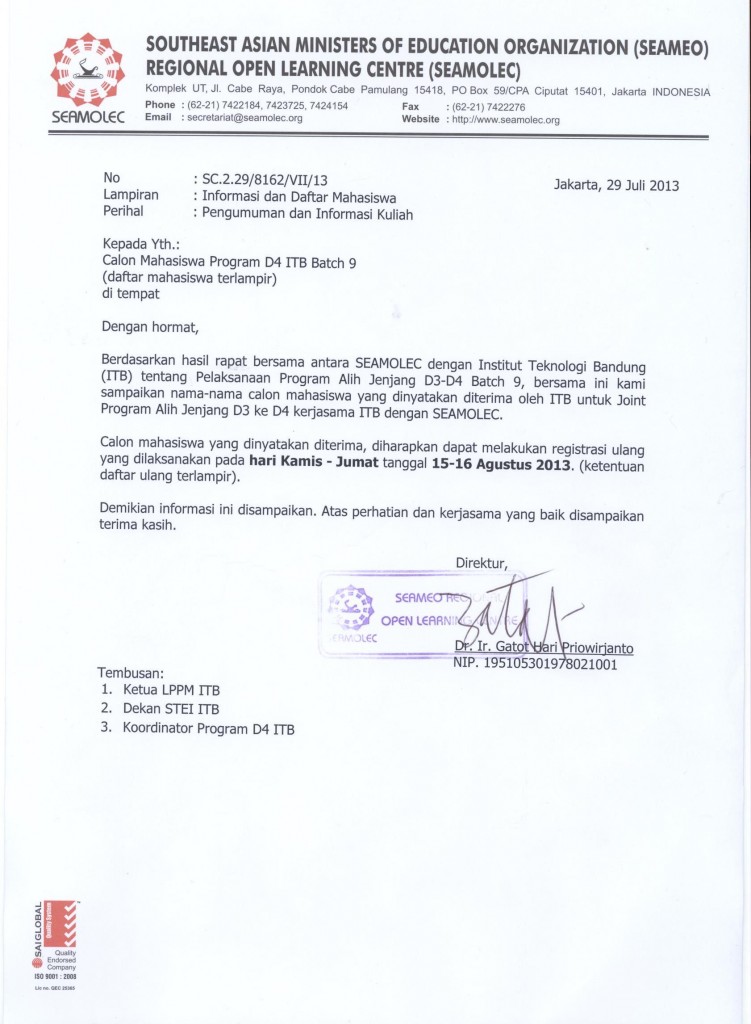 Pengumuman D3-D4 ITB-SEAMOLEC Batch9-001